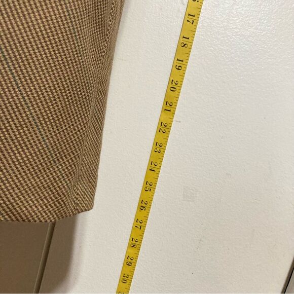 JACLYN SMITH Houndstooth Zip Belted Brown Maxi Career Skirt Womens Size 12 - Picture 12 of 15